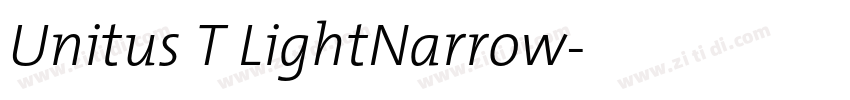 Unitus T LightNarrow字体转换